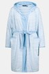 Peignoir, rayures, capuche, ceinture à nouer, tissu éponge