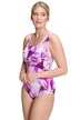 Plavky, měkké košíčky, podpůrný pás pod prsy, potisk orchidejí