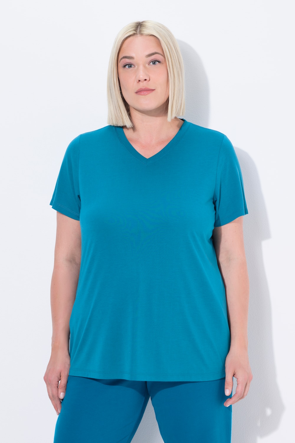 Große Größen Funktionsshirt, Damen, türkis, Größe: 42/44, Polyester/Viskose, Ulla Popken