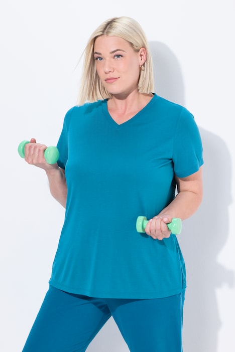 Funktionsshirt, antibakteriell, V-Ausschnitt, Halbarm