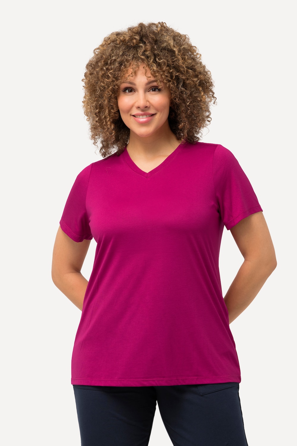 Große Größen Funktionsshirt, Damen, rosa, Größe: 42/44, Polyester/Viskose, Ulla Popken