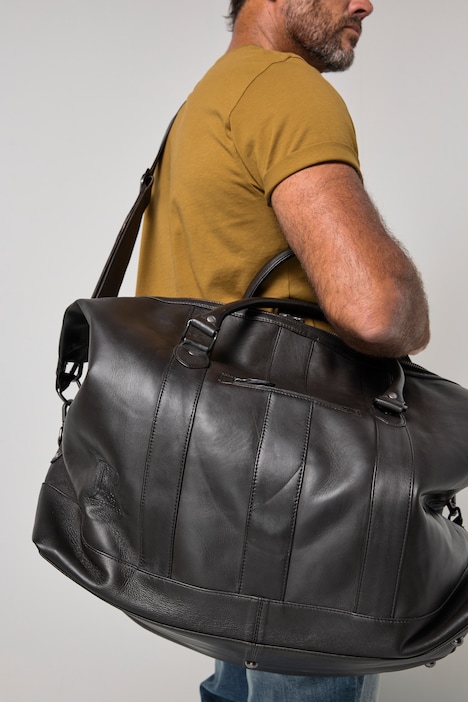 Weekender, torba skórzana, skóra jagnięca nappa, podróżna