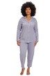 Pyžamo, lemování, klopový límec, dlouhé rukávy, biobavlna