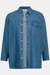 Jeanshemd, oversized, Hemdkragen, Langarm
