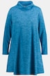 Abito midi di felpa dal taglio svasato con collo alto e maniche lunghe