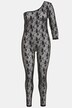 Catsuit monospalla e ouvert con pizzo