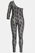 Catsuit monospalla e ouvert con pizzo