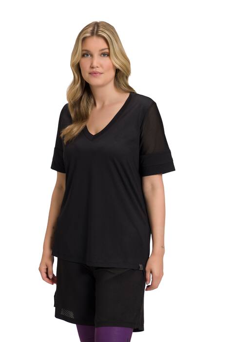 Funkční tričko, pepito, výstřih do V, krátké rukávy, recyklované