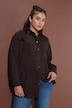 Corduroy overhemd, oversized, overhemdkraag, lange mouw