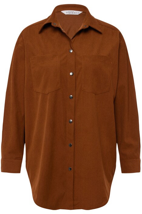 Manšestrová košile, oversize, límeček, dlouhé rukávy