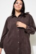 Camicia dal taglio oversize in velluto a coste con colletto da camicia e maniche lunghe