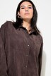 Camicia dal taglio oversize in velluto a coste con colletto da camicia e maniche lunghe