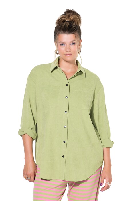 Manšestrová košile, oversize, límeček, dlouhé rukávy