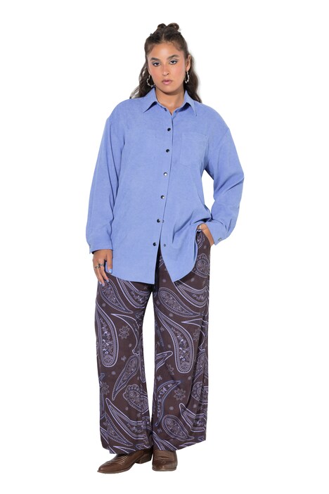 Manšestrová košile, oversize, límeček, dlouhé rukávy