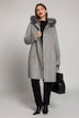 Cappotto con lana, coulisse in vita e pelliccia sintetica staccabile