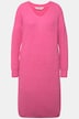 Strickkleid, Loose Fit, Midikleid, V-Ausschnitt, Langarm