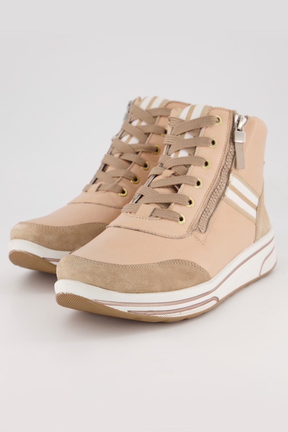 Grote Maten Ara sneakers, Dames, roze, Maat: 39, Leer, Ulla Popken