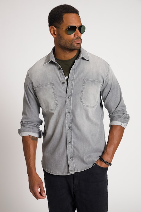 STHUGE Long Sleeve Denim Shirt