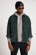 Camisa STHUGE, sobrecamisa, manga larga, pana, cremallera, corte moderno, cuello kent, hasta la talla 8 XL