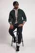Camisa STHUGE, sobrecamisa, manga larga, pana, cremallera, corte moderno, cuello kent, hasta la talla 8 XL