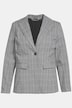 blazer, geruit dessin, oversized, reverskraag