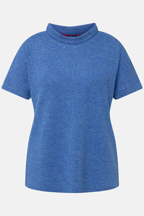 Short Sleeve Oversized Fit Ribbed Sweater