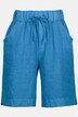 Shorts, Leinen, Elastikbund, Saumschlitze