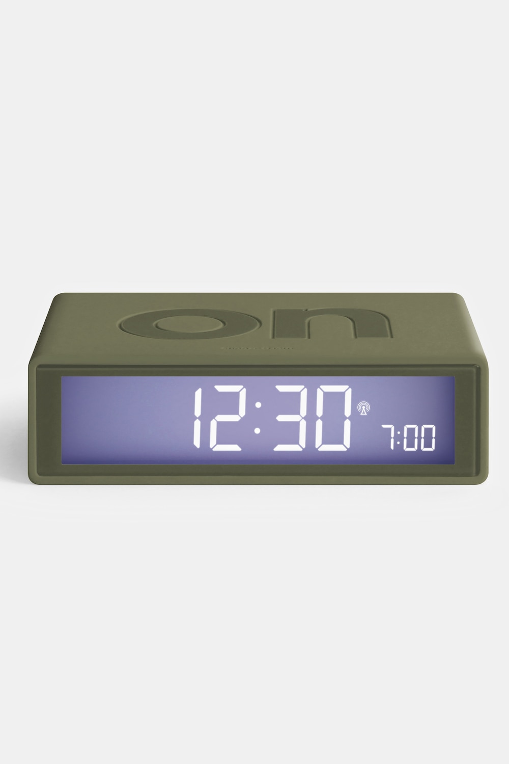 Plus Size LEXON Flip+ RCC Radio Controlled Alarm Clock, Man, green, size: One Size, plastic, JP1880
