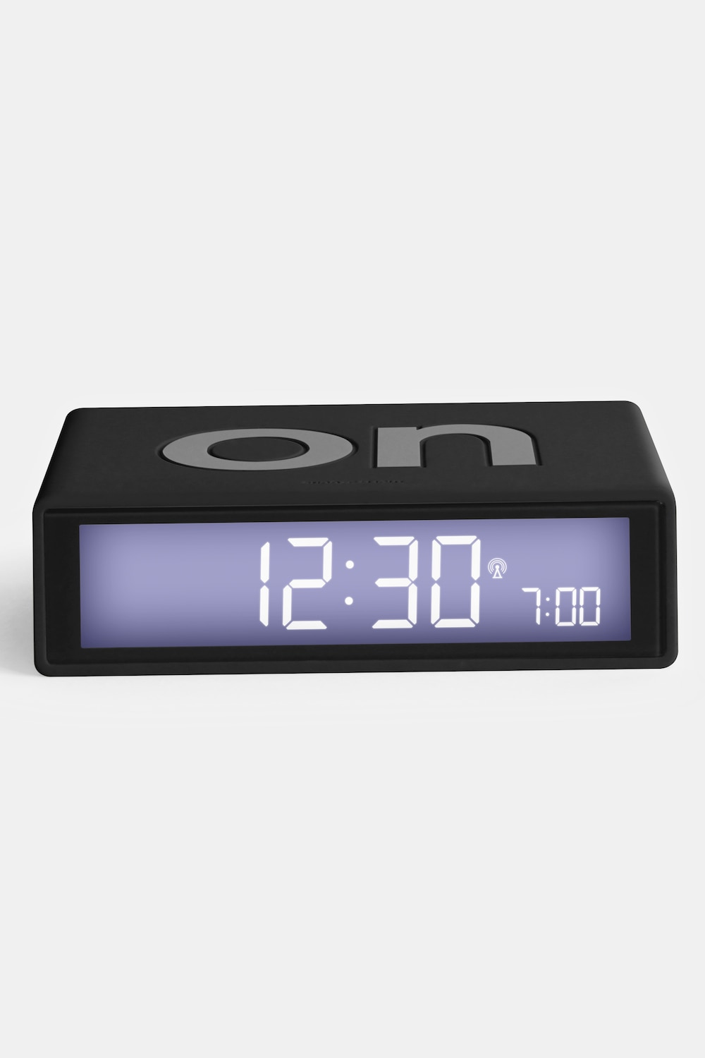 Plus Size LEXON Flip+ RCC Radio Controlled Alarm Clock, Man, black, size: One Size, plastic, JP1880