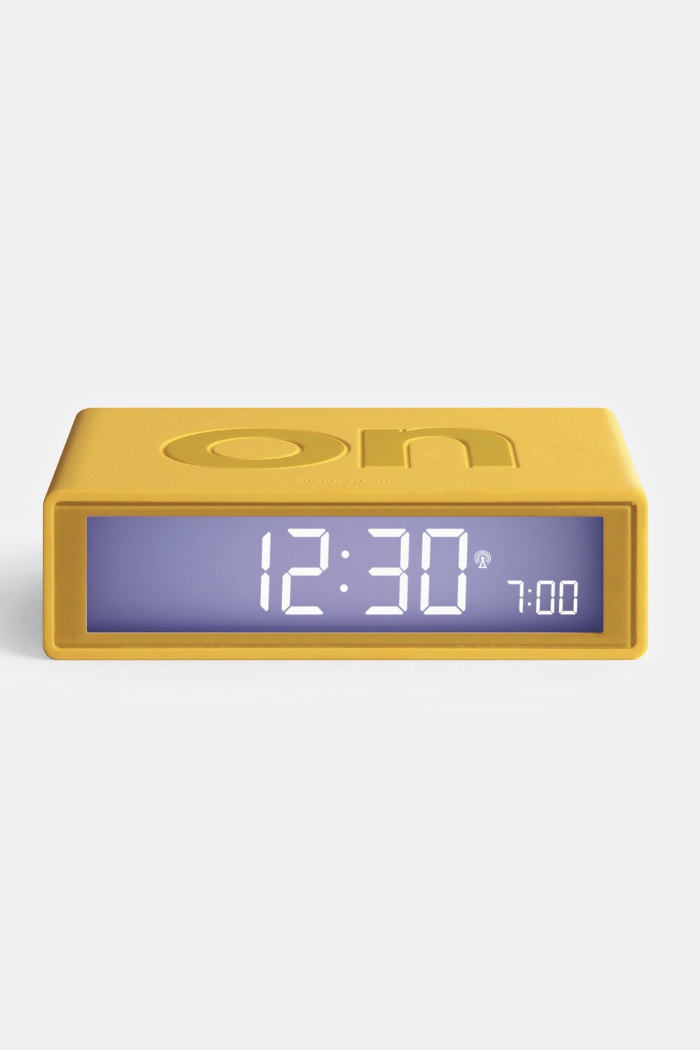 Plus Size LEXON Flip+ RCC Radio Controlled Alarm Clock, Man, yellow, size: One Size, plastic, JP1880