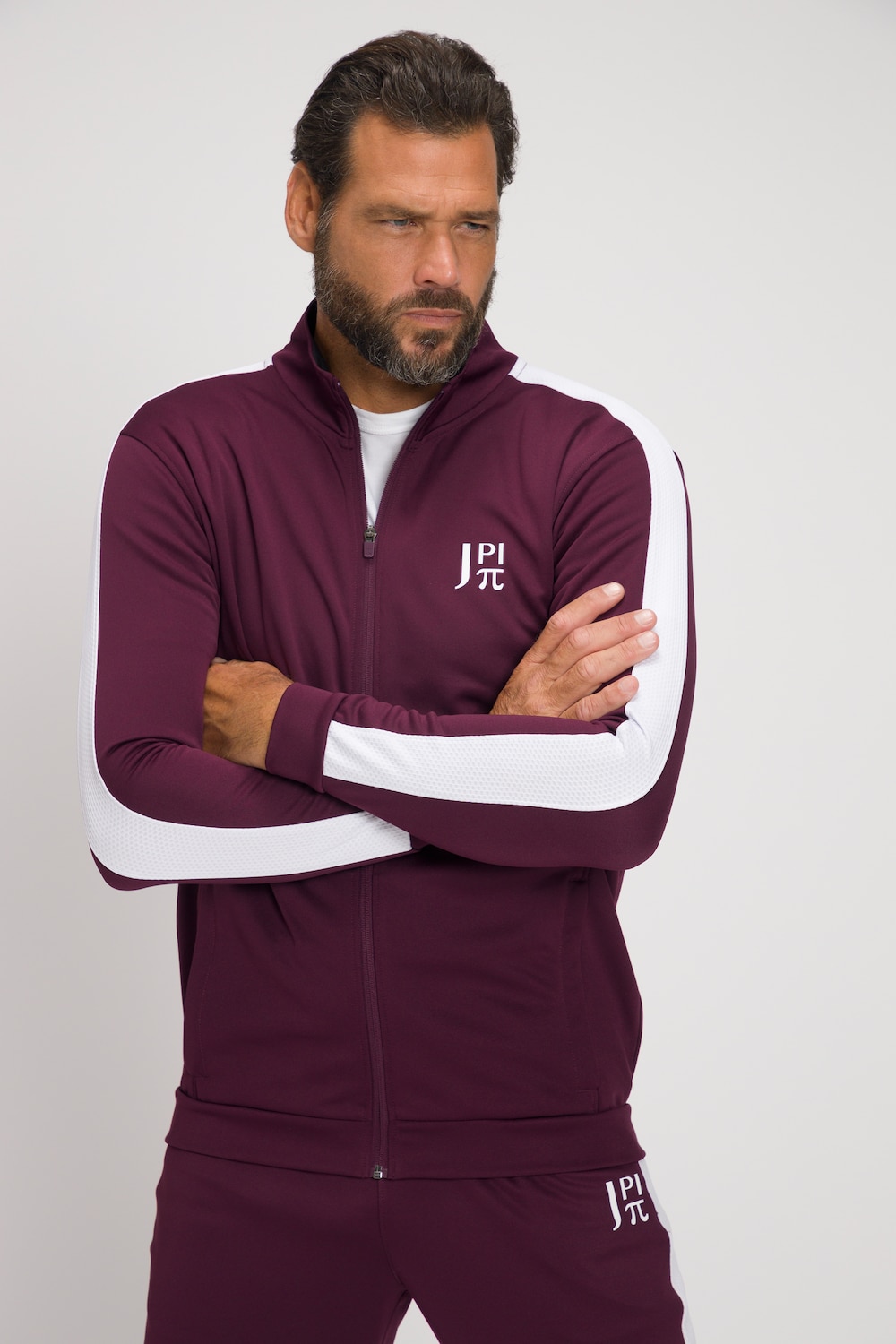 Grote Maten JAY-PI trainingsjackmale, paars, Maat: L, Polyester, JAY-PI