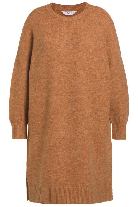 Úpletové šaty, oversize, midi délka, kulatý výstřih, dlouhé rukávy