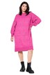 Úpletové šaty, oversize, midi délka, kulatý výstřih, dlouhé rukávy