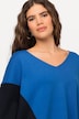 Pullover, Colorblocking, Oversized, V-Ausschnitt, Langarm
