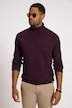 Pull à col roulé STHUGE, maille côtelée, manches longues, jusqu'au 8 XL