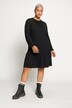 Midikleid, A-Line, Jersey, Rundhals, Langarm