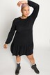 Midikleid, A-Line, Jersey, Rundhals, Langarm