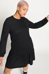 Midikleid, A-Line, Jersey, Rundhals, Langarm