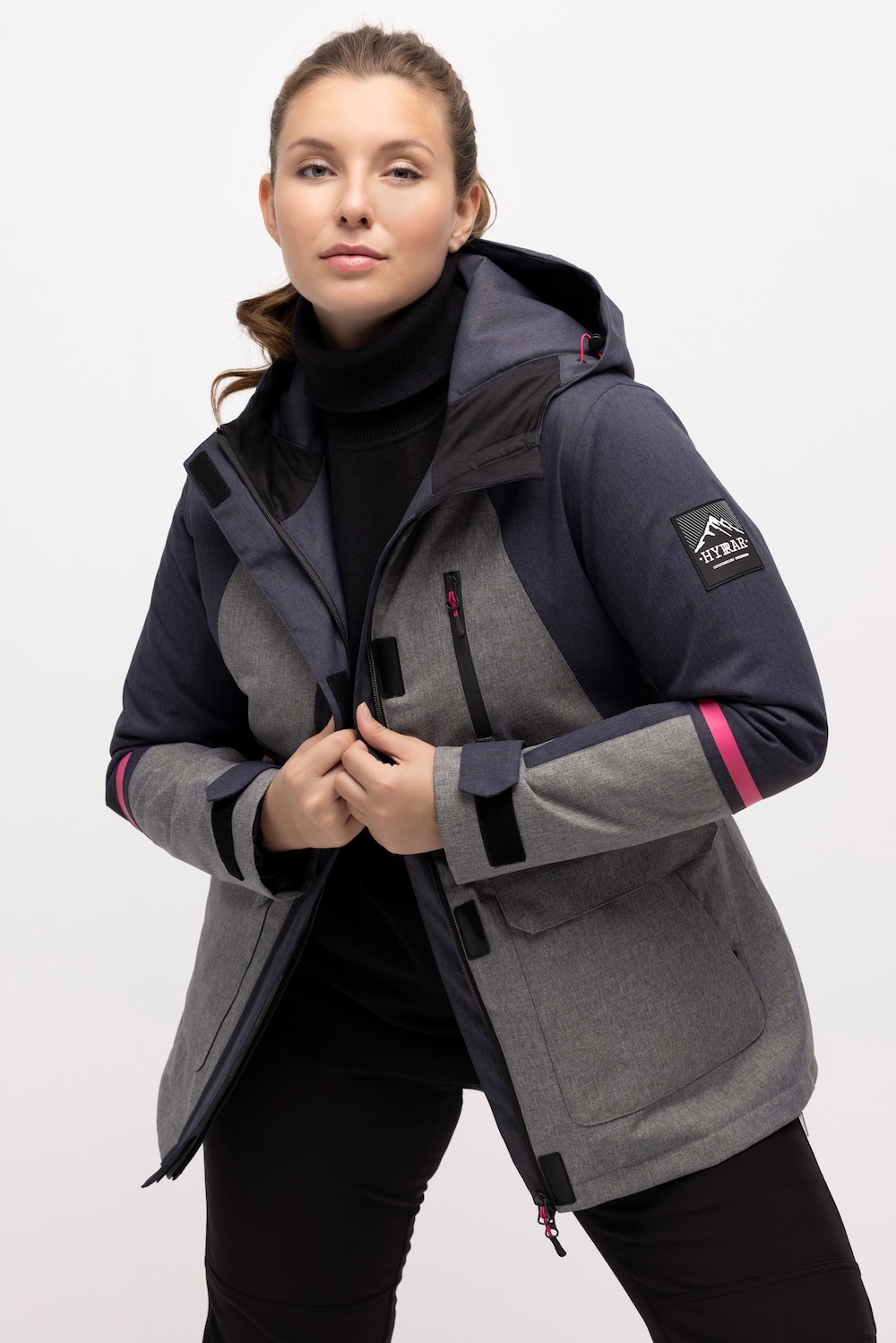 Große Größen Funktionsjacke, Damen, grau, Größe: 42/44, Polyester, Ulla Popken