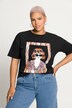 T-shirt dal taglio oversize con stampa con modella, scollo a girocollo e mezze maniche