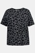 T-Shirt, oversized, Giraffen Print, Rundhals, Halbarm