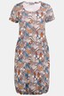 Kleid, Jersey, Allover Print, Rundhals, Halbarm