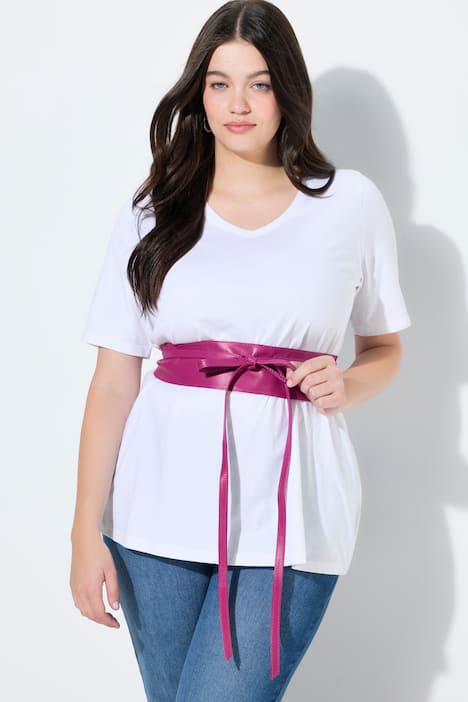 Leren ceintuur, strikceintuur, lange banden