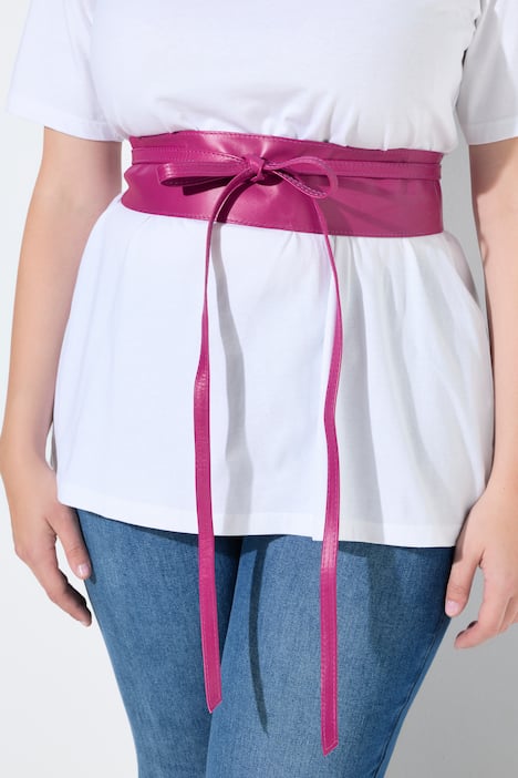 Leren ceintuur, strikceintuur, lange banden