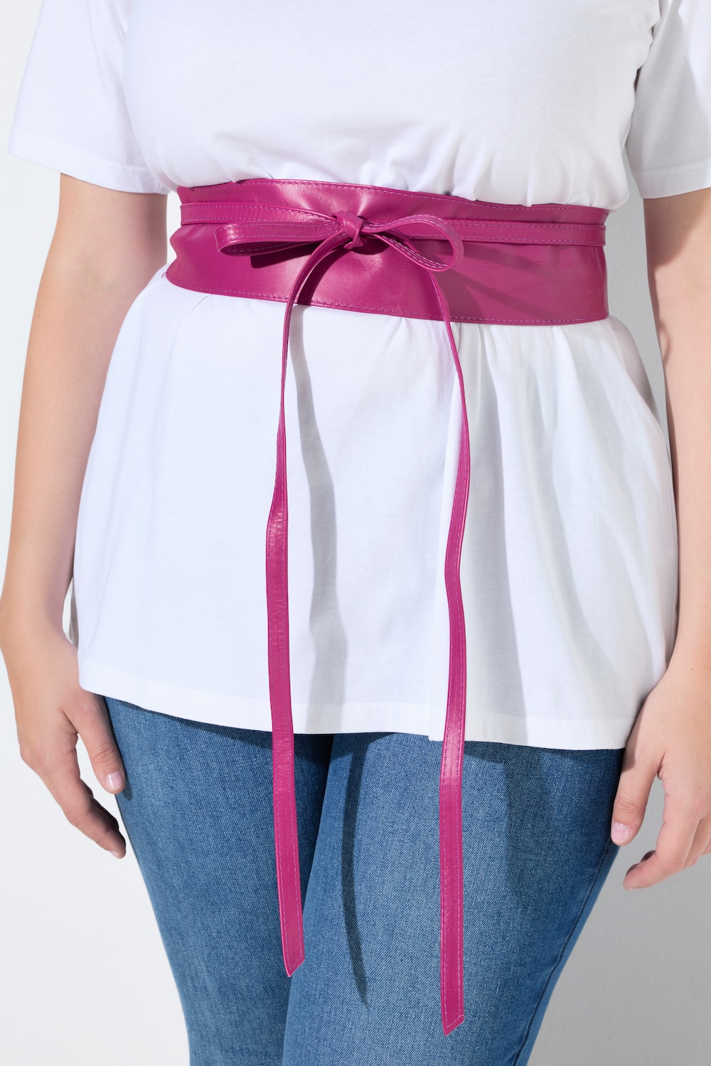 Leren ceintuur, strikceintuur, lange banden