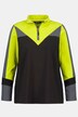 Thermal Colorblock Partial Zip Stretch Knit Top