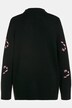 kerstpullover, zuurstokken, ronde hals, lange mouwen
