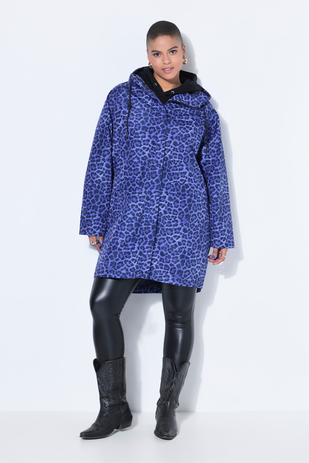 Große Größen Regenmantel, Damen, blau, Größe: 54/56, Polyester, Studio Untold