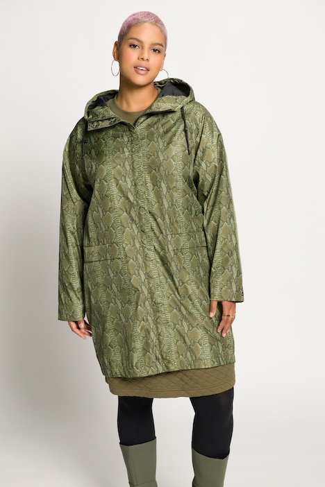 Colored Snake Print Raincoat, all Coats
