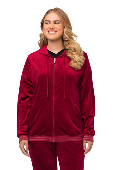 Sametová mikina, tulipány, kapuce, třpytivé detaily